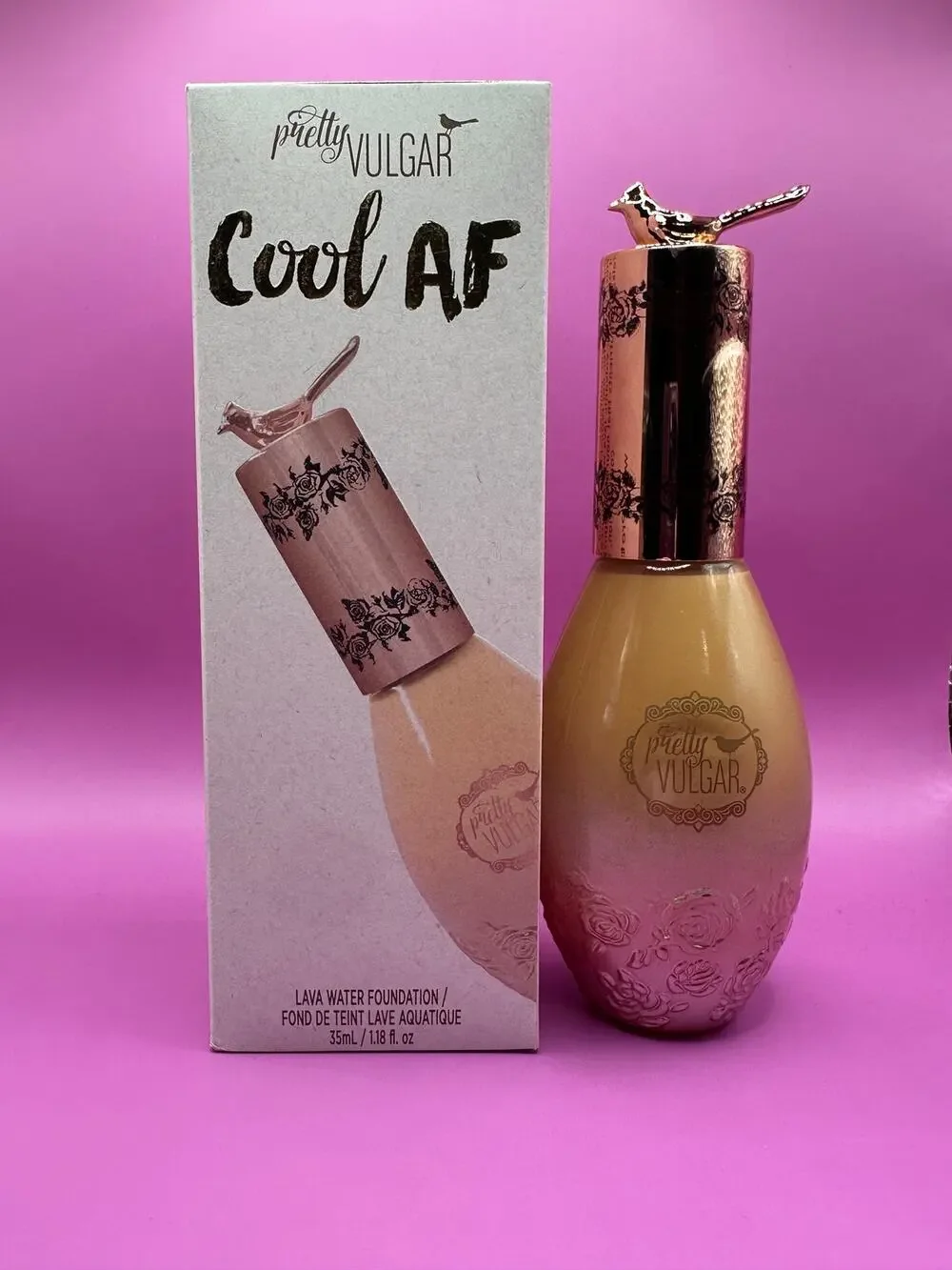 Pretty Vulgar Lava Water Foundation – Shade 62 – New in Box Pretty Bird